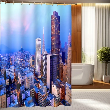 3d Architecture Shower Curtains City Night Scene Pattern Bathroom Curtain Waterproof Thickened Bath Curtain Customizable
3d Architecture Shower Curtains City Night Scene Pattern Bathroom Curtain Waterproof Thickened Bath Curtain Customizable