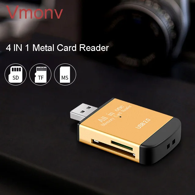 Устройство чтения SD-карт Vmonv Multi in 1 для карт памяти Pro Duo Micro SD TF MMC SDHC MS | Компьютеры и