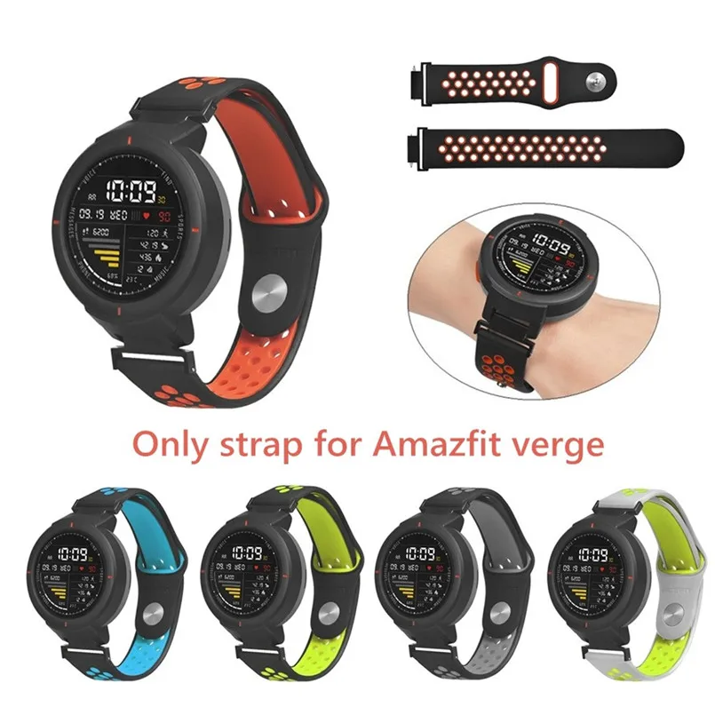 Fashion Watch Band Sports Soft Silicone Replacement Watch Band Wrist Strap For Huami Amazfit Verge 20x240mm 40AP520