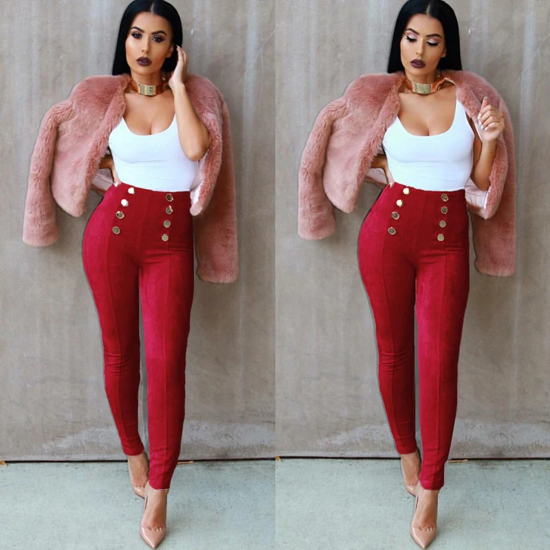 New Fashion Suede Women Pants Casual Wine Red Olive green Pink Outfit Clothing Shopping Apparel Christmas Pencil Pants Wholesale
New Fashion Suede Women Pants Casual Wine Red Olive green Pink Outfit Clothing Shopping Apparel Christmas Pencil Pants Wholesale