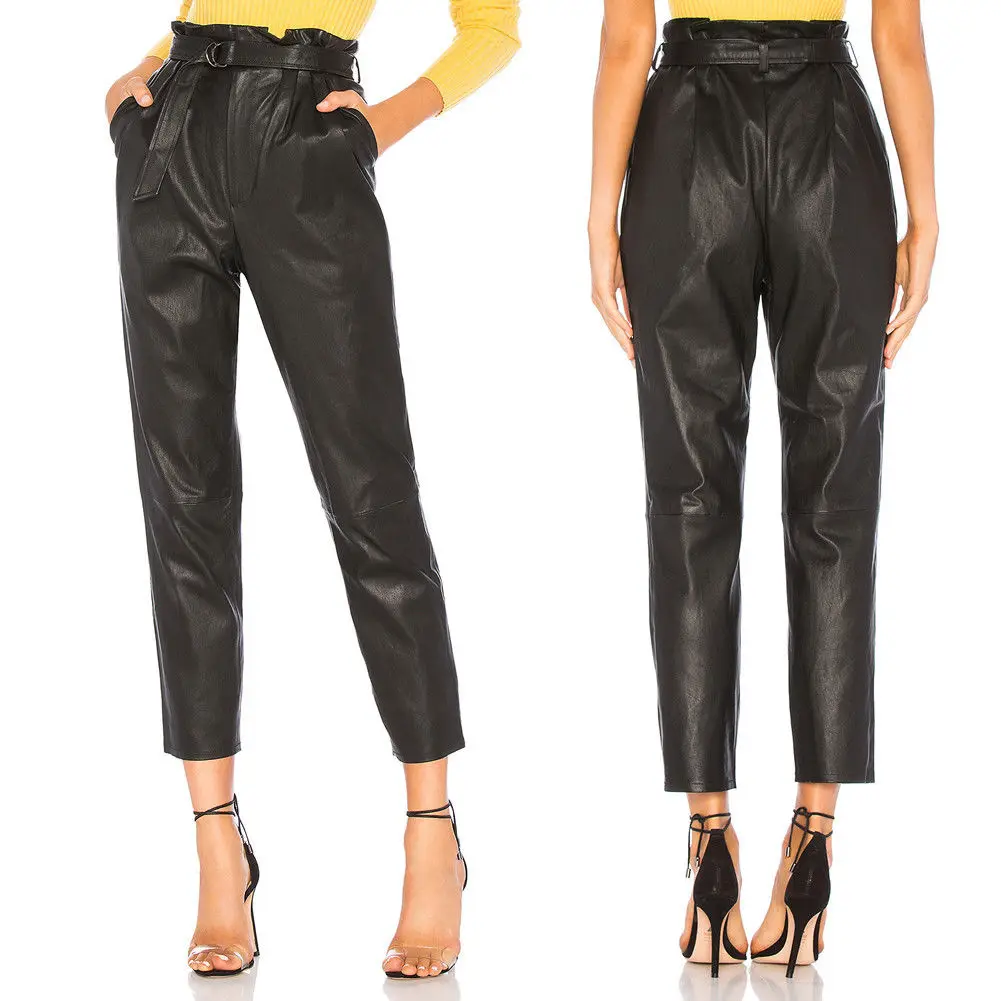 New Fashion High Waist Women Leather Pants Warm Autumn Winter Slim Pencil Trousers Black Stylish Female Long Loose PU Pants
New Fashion High Waist Women Leather Pants Warm Autumn Winter Slim Pencil Trousers Black Stylish Female Long Loose PU Pants