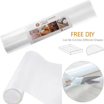 2 Rolls 450g/m² Shelf Drawer Liner EVA Non-Slip Mat Waterproof Refrigerator Pad 150x45CM (Transparent White)
2 Rolls 450g/m² Shelf Drawer Liner EVA Non-Slip Mat Waterproof Refrigerator Pad 150x45CM (Transparent White)