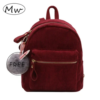Fashion Casual Solid Corduroy Backpack Women Cat Pendant Small Soft Backpack Girls School Bag Female Crossbody Shoulder Bag
Fashion Casual Solid Corduroy Backpack Women Cat Pendant Small Soft Backpack Girls School Bag Female Crossbody Shoulder Bag