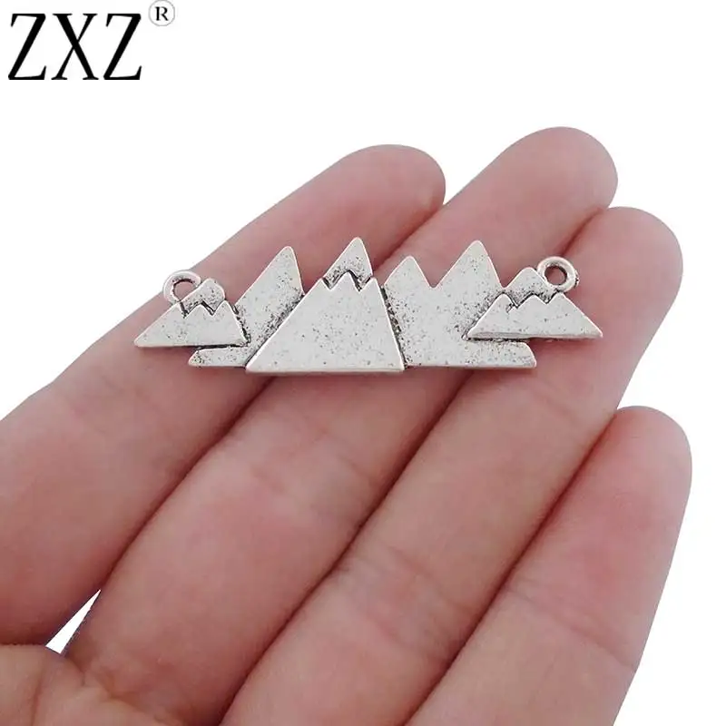 ZXZ 10pcs Antique Silver Tone Mountains Connector Charms Pendants for Necklace Jewelry Making Findings 46x14mm
ZXZ 10pcs Antique Silver Tone Mountains Connector Charms Pendants for Necklace Jewelry Making Findings 46x14mm