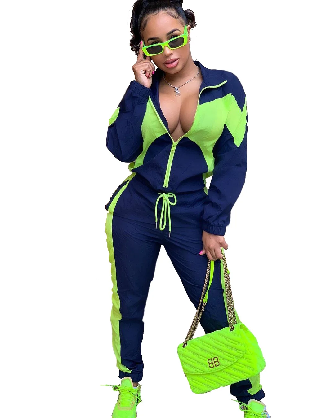 Spring Autumn Women's Colorblocking Loose Casual Sports Set Two-piece Set Conjunto Deportivo Mujer Jogging Femme Club Outfits
Spring Autumn Women's Colorblocking Loose Casual Sports Set Two-piece Set Conjunto Deportivo Mujer Jogging Femme Club Outfits