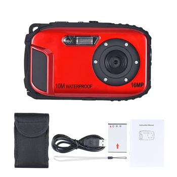 16MP 2.7" LCD Waterproof Digital Video Camera Portable Camcorder DV Underwater 10M Diving 8X Digital Zooming Face Detection
16MP 2.7" LCD Waterproof Digital Video Camera Portable Camcorder DV Underwater 10M Diving 8X Digital Zooming Face Detection