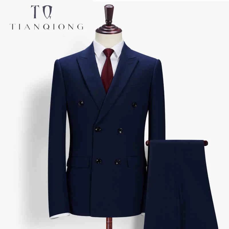TIAN QIONG Men Latest Coat Pant Designs Tailor-made Wedding Suit Stage Wear Clothing Fashion Mens Double Breasted 2 Piece Suits
TIAN QIONG Men Latest Coat Pant Designs Tailor-made Wedding Suit Stage Wear Clothing Fashion Mens Double Breasted 2 Piece Suits