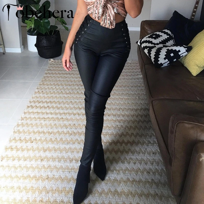 Glamaker PU leather pants female elastic Lace up bodycon pants&capris high waist Black trousers skinny sexy women winter bottoms
Glamaker PU leather pants female elastic Lace up bodycon pants&capris high waist Black trousers skinny sexy women winter bottoms