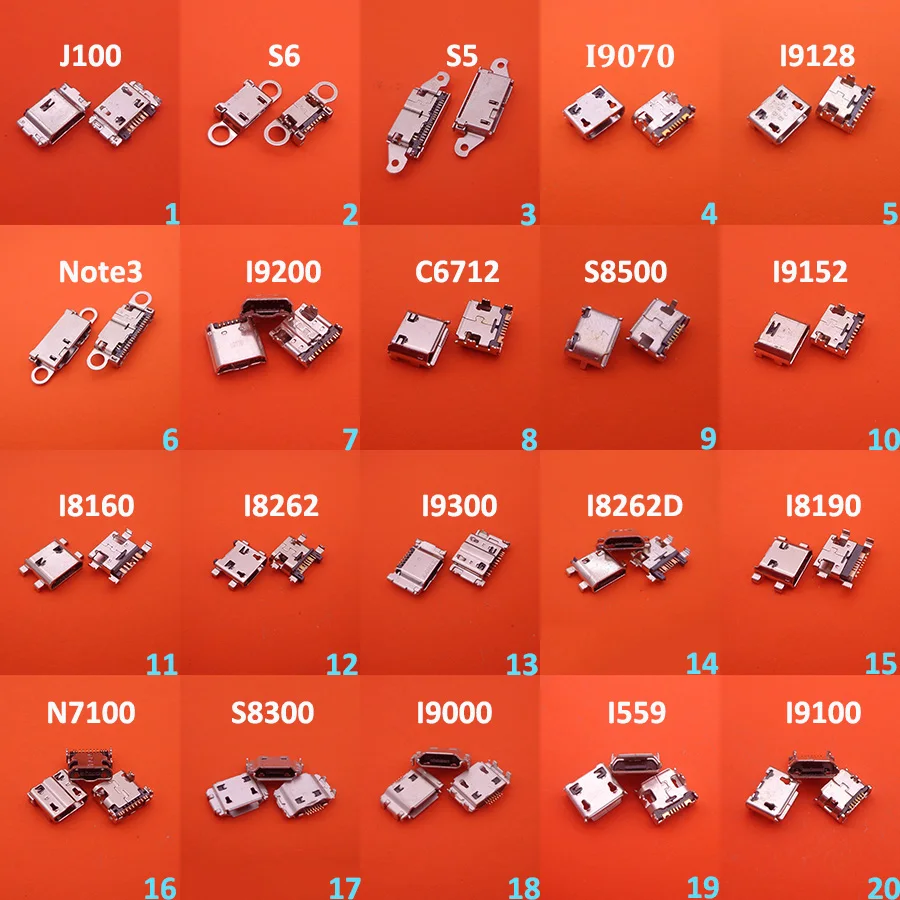 20models For Samsung galaxy j1 j100 J5 J500 J7 J700 micro usb connector mini port charging jack replacement parts 7pin 7 pin
20models For Samsung galaxy j1 j100 J5 J500 J7 J700 micro usb connector mini port charging jack replacement parts 7pin 7 pin