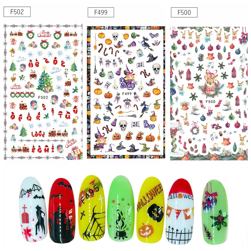 1 Sheet Halloween Christmas Nail Art Sticker Sexy Skull Bone Decals Nails Foil Manicure Decoration Nail Art Tools
1 Sheet Halloween Christmas Nail Art Sticker Sexy Skull Bone Decals Nails Foil Manicure Decoration Nail Art Tools