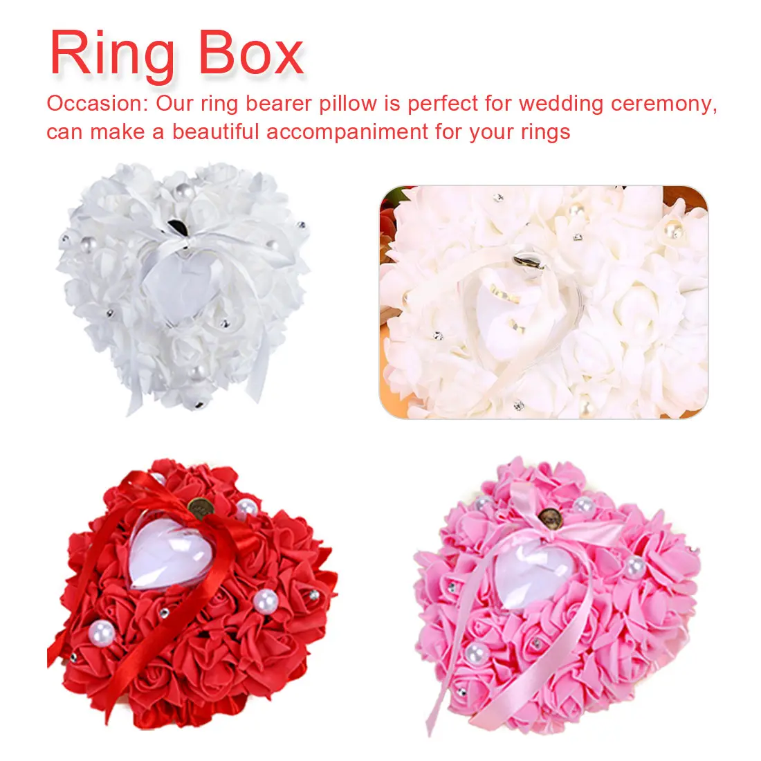 1 Pcs Party DIY Decors Valentine Day Gift Ring Pillow Cushion Heart Shape Ring Box Simulation Rose Flowers Jewelry Case
1 Pcs Party DIY Decors Valentine Day Gift Ring Pillow Cushion Heart Shape Ring Box Simulation Rose Flowers Jewelry Case
