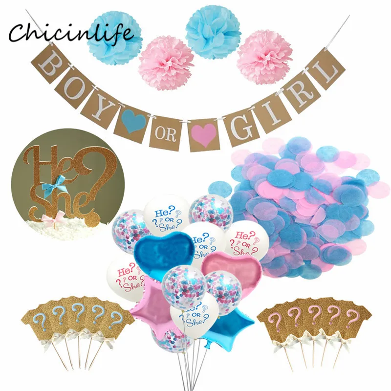 Chicinlife мальчик или девочка баннерный помпон-цветок розовый синий конфетти шары он она Вечерние украшения для тортов
Chicinlife мальчик или девочка баннерный помпон-цветок розовый синий конфетти шары он она Вечерние украшения для тортов