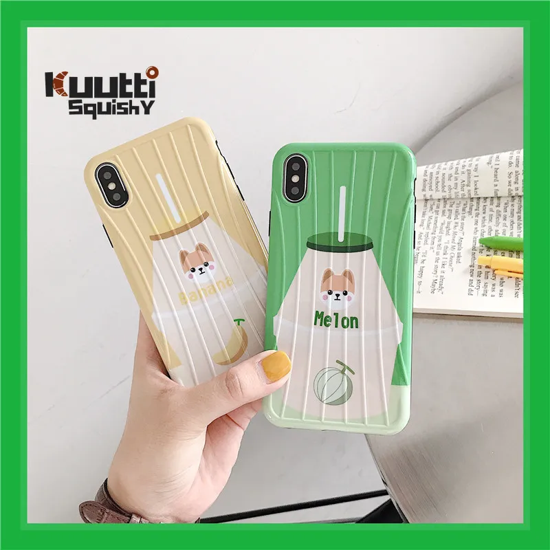 Kuutti Squishy Fashion Cute Shiba Inu Milk Bottle Luggage Stripped TPU Couple Phone Cases for iPhone 6 6s 7 8 Plus X XR XS Max
Kuutti Squishy Fashion Cute Shiba Inu Milk Bottle Luggage Stripped TPU Couple Phone Cases for iPhone 6 6s 7 8 Plus X XR XS Max