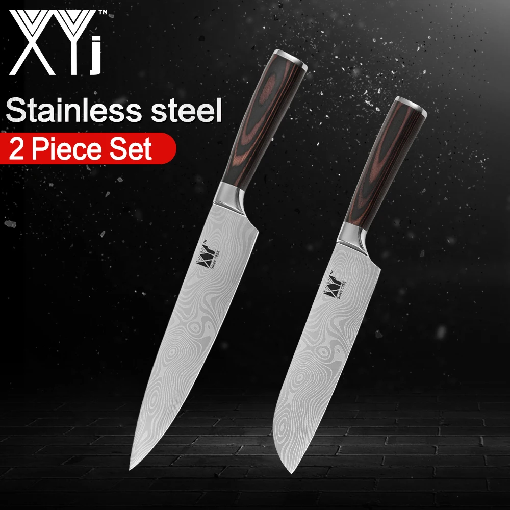 XYj Ultra Sharp Blade Stainless Steel Kitchen Knives Set 2 PCS Germany Steel Chef Cooking Knife 7Cr17mov High Carbon Knife Set
XYj Ultra Sharp Blade Stainless Steel Kitchen Knives Set 2 PCS Germany Steel Chef Cooking Knife 7Cr17mov High Carbon Knife Set