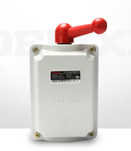 DELIXI QS- 15A 30A 60A 380V 220V Waterproof reversing switch, three-phase motor forward,backward, reverse switch
DELIXI QS- 15A 30A 60A 380V 220V Waterproof reversing switch, three-phase motor forward,backward, reverse switch