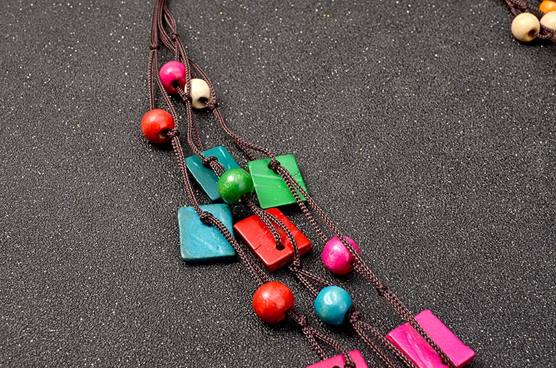 UDDEIN Bohemia Statement Necklace & Pendant Multi Layer Beads Wood Pendant Long Necklace Vintage bib Jewelry Handmade Collar UDDEIN Bohemia Statement Necklace & Pendant Multi Layer Beads Wood Pendant Long Necklace Vintage bib Jewelry Handmade Collar