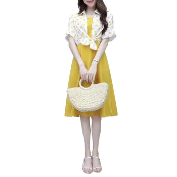 Dress & Top Shawl Wave Point Belt Clothes Popular New Summer Women Strap Dresses Tank & Jacket Dot Print Top Suit Clothing Set
Dress & Top Shawl Wave Point Belt Clothes Popular New Summer Women Strap Dresses Tank & Jacket Dot Print Top Suit Clothing Set