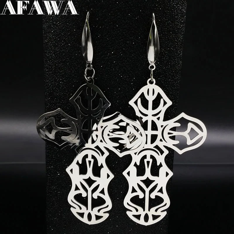2019 Baroque Cross Stainless Steel Dangle Earrings Women Jewelry Silver Color Earrings Jewelry ouija boucle d'oreille E612354
2019 Baroque Cross Stainless Steel Dangle Earrings Women Jewelry Silver Color Earrings Jewelry ouija boucle d'oreille E612354