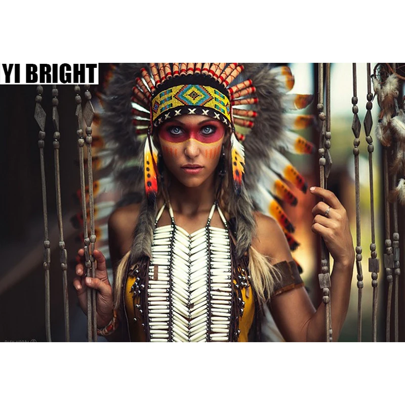 New Diamond Mosaic Cross Stitch Kits "American Native Indian Girl" Diamond Embroidery Diamond Painting Full Drill Home Decor GT
New Diamond Mosaic Cross Stitch Kits "American Native Indian Girl" Diamond Embroidery Diamond Painting Full Drill Home Decor GT