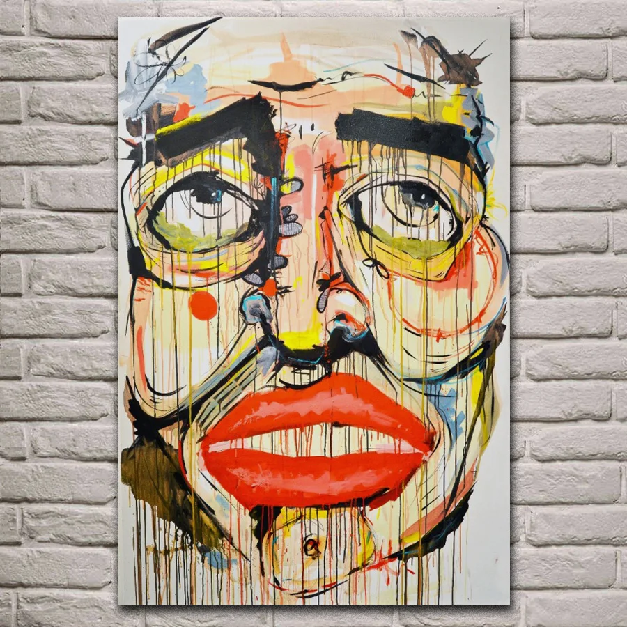 Poster artwork painting face portrait lips colorful emotions splatter eyes big open mouth QR101 Room home wall modern art decor
Poster artwork painting face portrait lips colorful emotions splatter eyes big open mouth QR101 Room home wall modern art decor