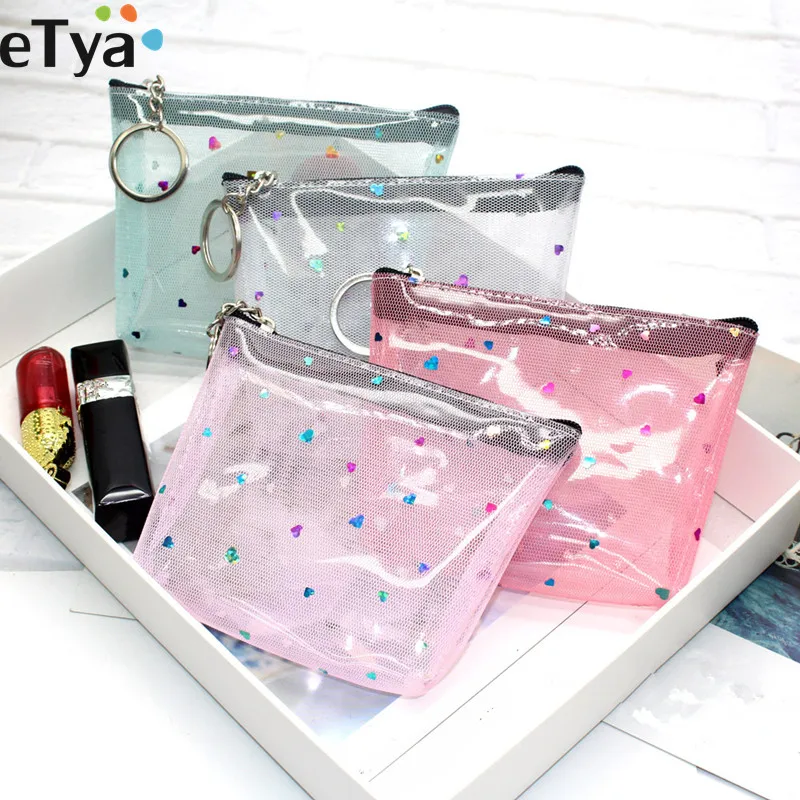 eTya Cute PVC Mini Coin Purse Transparent Girl Small Coin Money Card Key Holder Wallet Pouchs Coin Bag With Key Ring
eTya Cute PVC Mini Coin Purse Transparent Girl Small Coin Money Card Key Holder Wallet Pouchs Coin Bag With Key Ring