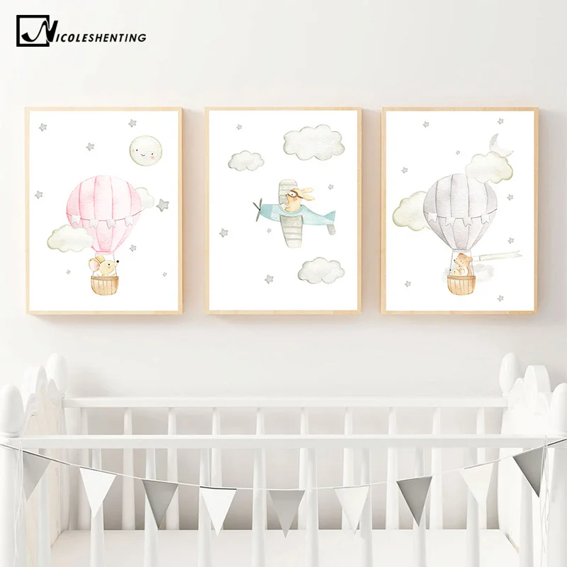 Animal Balloon Airplane Car Child Poster Nursery Canvas Print Wall Art Painting Nordic Kids Decoration Picture Baby Room Decor
Animal Balloon Airplane Car Child Poster Nursery Canvas Print Wall Art Painting Nordic Kids Decoration Picture Baby Room Decor
