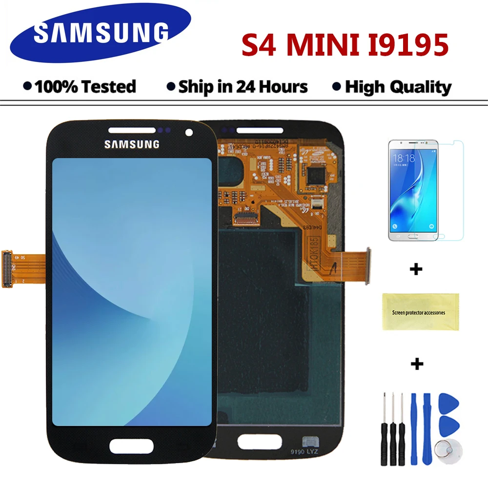 Sinmaytai для Samsung Galaxy S4 Mini I9190 i9192 i9195 ЖК дисплей сенсорный экран дигитайзер с рамкой