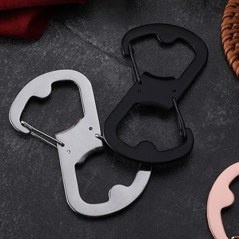 

Big Size Thickening Stainless Steel Keychain Pocket Carabiner Tool 8 Shaped Bottle Opener Backpack Clasps Outdoor Survival Tools