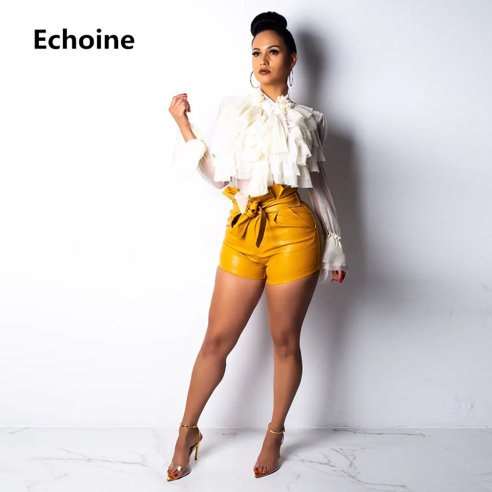 Women PU Leather Shorts High Waist Elastic Shorts Woman Sexy Mini Shorts with Belt PU shorts Club Outfit Streetwear for Female
Women PU Leather Shorts High Waist Elastic Shorts Woman Sexy Mini Shorts with Belt PU shorts Club Outfit Streetwear for Female