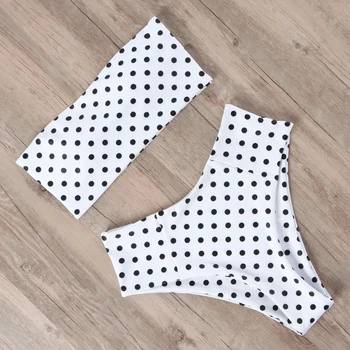 Dots Printed Fashion Bandeau Women's Simple Designed Swimsuit Swimwear Padded Beachwear Off Shoulder Bikini Set Swimming Suit
Dots Printed Fashion Bandeau Women's Simple Designed Swimsuit Swimwear Padded Beachwear Off Shoulder Bikini Set Swimming Suit