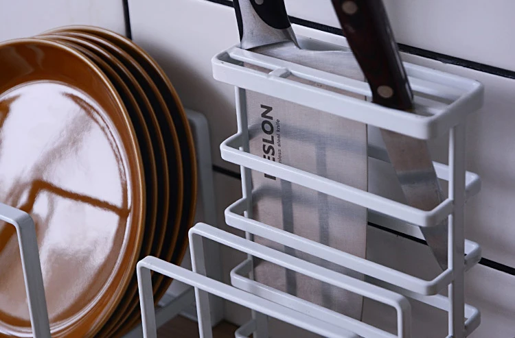 Dish-Drainer-Draining-Plate-Rack-Kitchen-Bowl-Cups-Mug-Organizer-Cucina-Holder-Black-White-Iron-Storage-Knife-Shelf-Organization-023