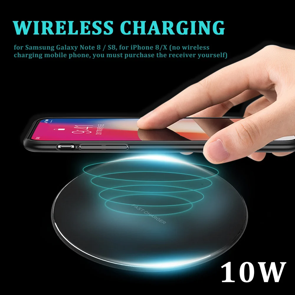 10W Qi Fast Wireless Charger Zinc Alloy Ultra-thin Charger Intelligent Fast Charging For Samsung Galaxy S8 S9 iPhone X XR XS MAX
10W Qi Fast Wireless Charger Zinc Alloy Ultra-thin Charger Intelligent Fast Charging For Samsung Galaxy S8 S9 iPhone X XR XS MAX