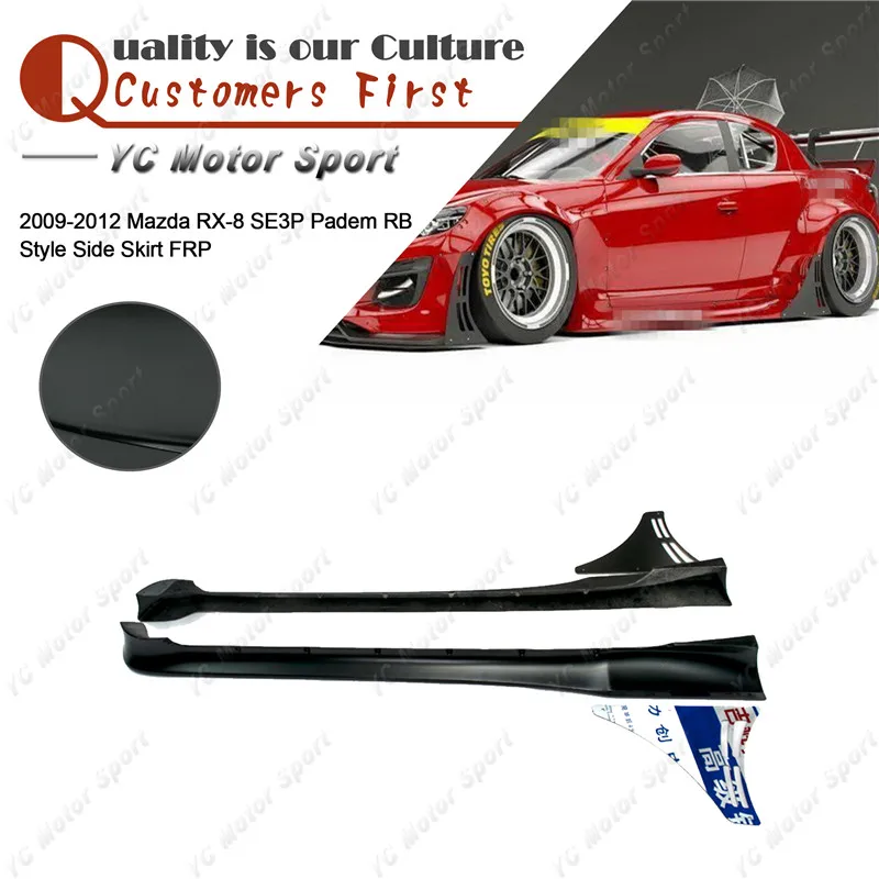 Car Accessories FRP Fiber Glass PD Style Side Skirt Fit For 2009-2012 RX8 SE3P RB Side Skirt with Canard Kit
Car Accessories FRP Fiber Glass PD Style Side Skirt Fit For 2009-2012 RX8 SE3P RB Side Skirt with Canard Kit