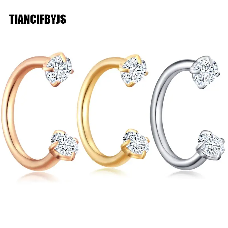TIANCIFBYJS Horseshoe Nose Piercing Ring Hoop 16G Steel Septum Lip Ear Body Jewelry Cartilage Barbell Tragus Stud Earrings 60pcs
TIANCIFBYJS Horseshoe Nose Piercing Ring Hoop 16G Steel Septum Lip Ear Body Jewelry Cartilage Barbell Tragus Stud Earrings 60pcs