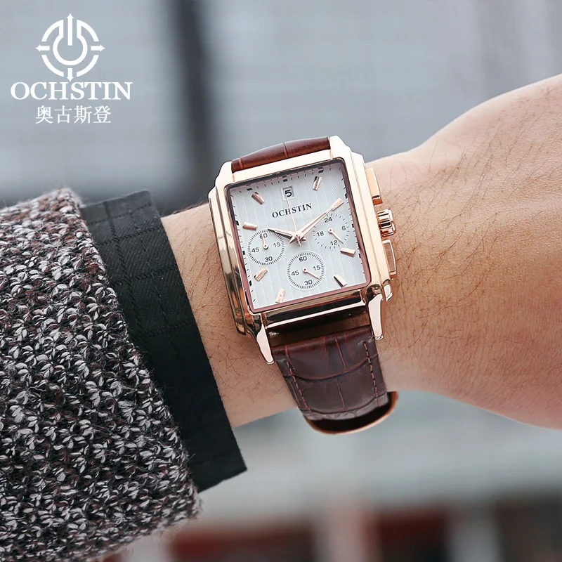 Men Watch Business Causal Men's Quartz Genuine Leather Strap Watches Fashion Male Clocks Exquisite Square Shape Chronograph Gift
Men Watch Business Causal Men's Quartz Genuine Leather Strap Watches Fashion Male Clocks Exquisite Square Shape Chronograph Gift