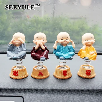 4pcs/set SEEYULE Lovely Car Accessory Doll Creative Little Monk Buddha Kung Fu Sping Shaking Resin Ornament Gift Dashboard Decor
4pcs/set SEEYULE Lovely Car Accessory Doll Creative Little Monk Buddha Kung Fu Sping Shaking Resin Ornament Gift Dashboard Decor