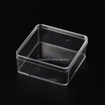 Square Shaped Plastic Jewelry Bead Containers, Clear, 94x95x40mm
Square Shaped Plastic Jewelry Bead Containers, Clear, 94x95x40mm