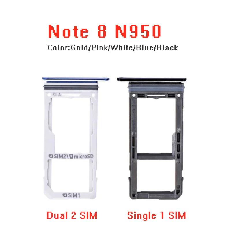 1Piece Sim Card Tray Micro SD Holder Slot For Samsung Galaxy Note 8 N950 N950FD Gold/Pink/White/Blue/Black Dual & Single Version
1Piece Sim Card Tray Micro SD Holder Slot For Samsung Galaxy Note 8 N950 N950FD Gold/Pink/White/Blue/Black Dual & Single Version