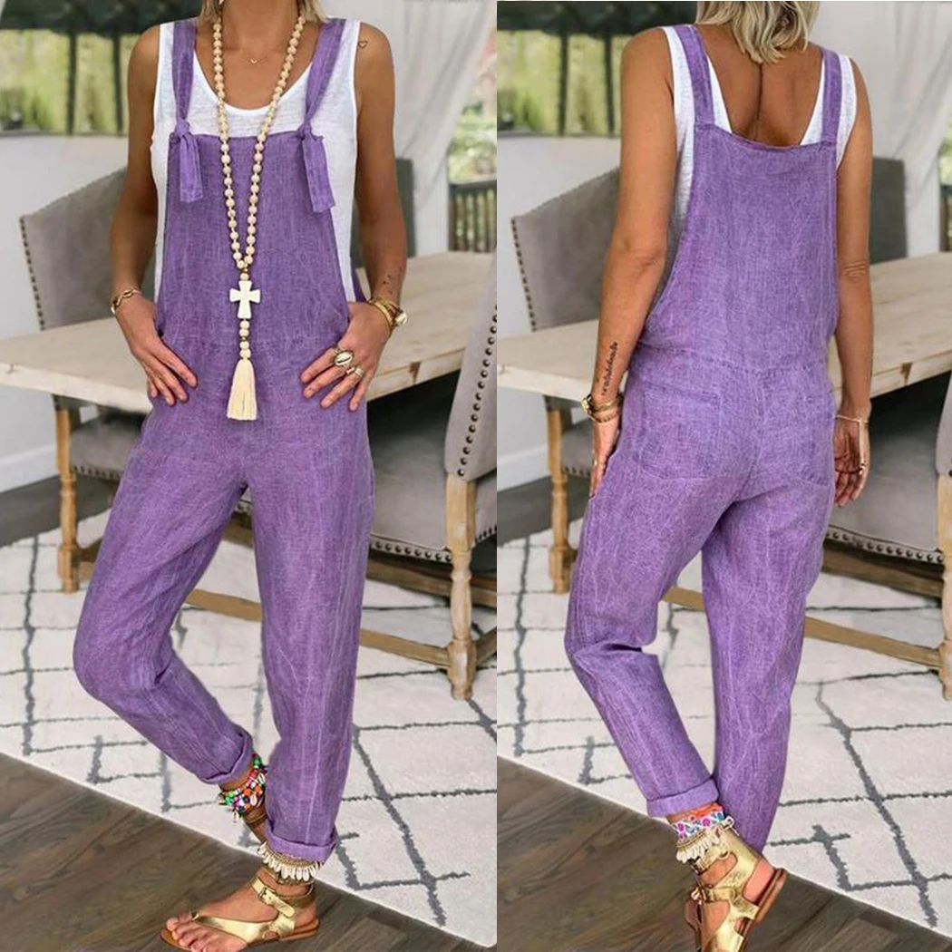 2019 Casual Purple Jumpsuit Dungaree Women Vintage Long Harem Pants Romper Overalls Suspender Playsuit Pantalon Female Plus Size
2019 Casual Purple Jumpsuit Dungaree Women Vintage Long Harem Pants Romper Overalls Suspender Playsuit Pantalon Female Plus Size