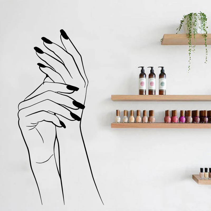 Elegance Hand Manicure Vinyl Sticker Hand Beauty Salon Decal Nails Cosmetic Wallpaper For Nail Bar Studio F919
Elegance Hand Manicure Vinyl Sticker Hand Beauty Salon Decal Nails Cosmetic Wallpaper For Nail Bar Studio F919