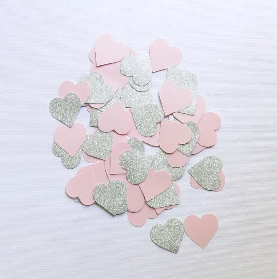 Silver Glitter And Baby Pink Hearts Party Decor Decorations Die Cuts Gift Wrapping cft Table decor scrapbook Confettis
Silver Glitter And Baby Pink Hearts Party Decor Decorations Die Cuts Gift Wrapping cft Table decor scrapbook Confettis