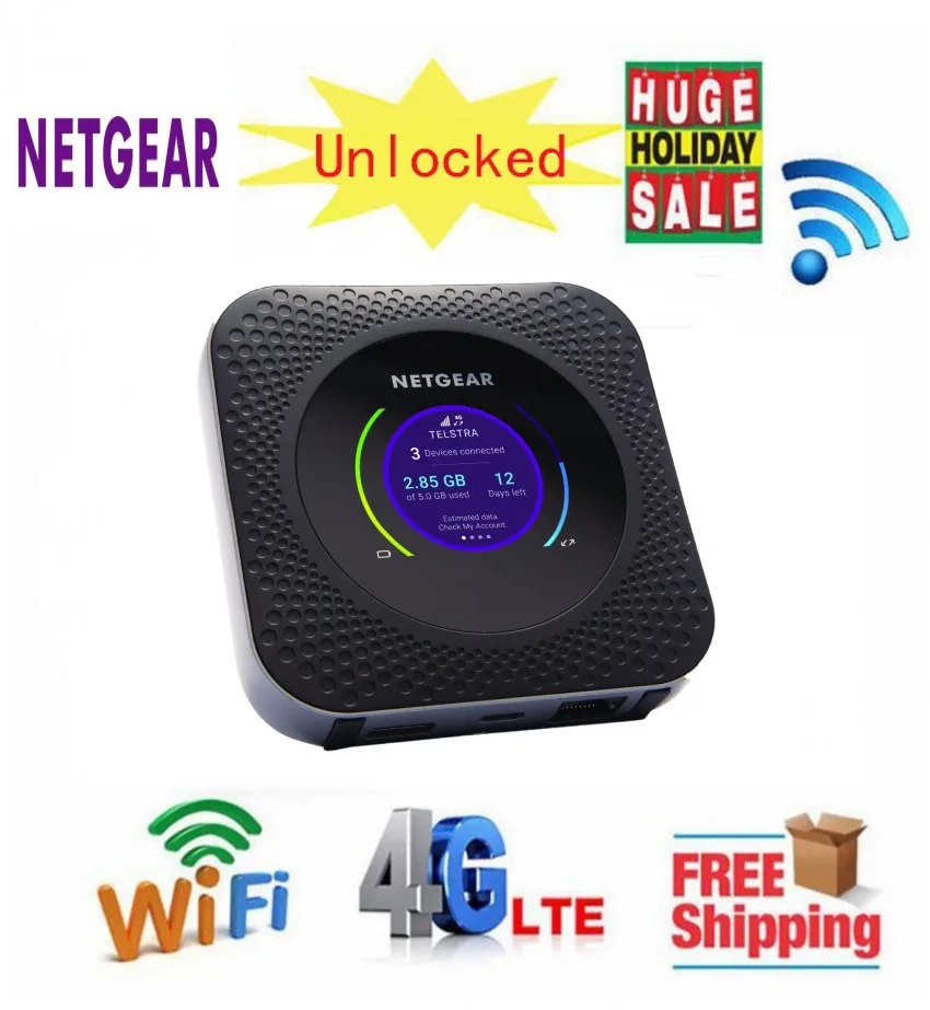 Unlocked HK Netgear Nighthawk M1 MR1100 LTE CAT16 4GX Gigabit Mobile Router speeds WLAN LTE Band 1/3/7/8/20/28 /38/40/41
Unlocked HK Netgear Nighthawk M1 MR1100 LTE CAT16 4GX Gigabit Mobile Router speeds WLAN LTE Band 1/3/7/8/20/28 /38/40/41