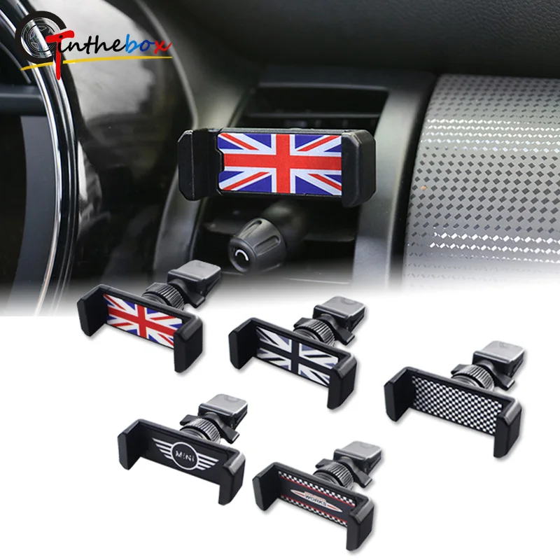 for Mini Cooper R55 R56 Red & Blue Union Jack Flag Style, 3.5-5.5 Inch Phone GTinthebox Smartphone Cell Phone Cup Mount Holder with Cradle Rotatable Clip 1 Pack 