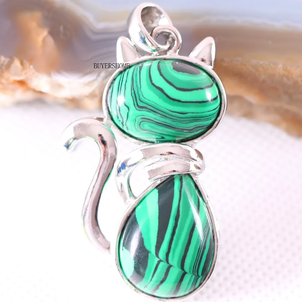 Free Shipping Cute Cat Shape Fit Necklace For Girls Women Jewelry Gift Natural Stone Beads Green Malachite Pendant 1Pcs K486
Free Shipping Cute Cat Shape Fit Necklace For Girls Women Jewelry Gift Natural Stone Beads Green Malachite Pendant 1Pcs K486