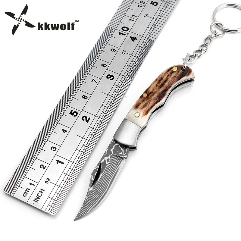 KKWOLF Mini antlers handle Damascus folding knife sharp camping tactical portable pocket knife outdoor hunting survival tools
KKWOLF Mini antlers handle Damascus folding knife sharp camping tactical portable pocket knife outdoor hunting survival tools