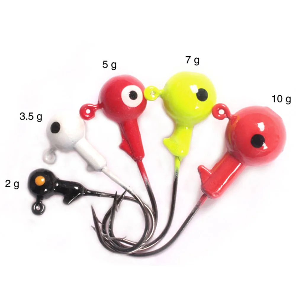 5pcs/lot Colorful Lead Round Jig Head Fishing Lures Bait Hook Fish Tackle Fishing Hooks for Sea River Lake
5pcs/lot Colorful Lead Round Jig Head Fishing Lures Bait Hook Fish Tackle Fishing Hooks for Sea River Lake