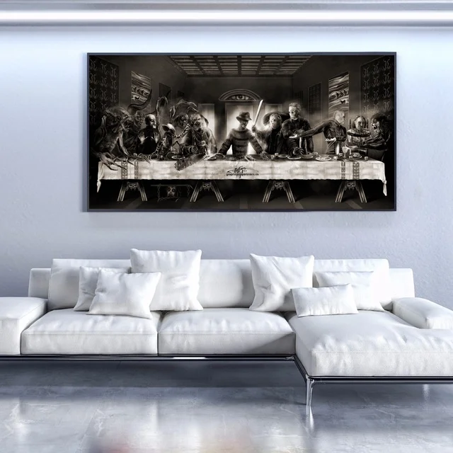 The Last Supper Freddy vs Jason Horror Movie silk Poster Prints Home Wall Decor Painting Room
The Last Supper Freddy vs Jason Horror Movie silk Poster Prints Home Wall Decor Painting Room