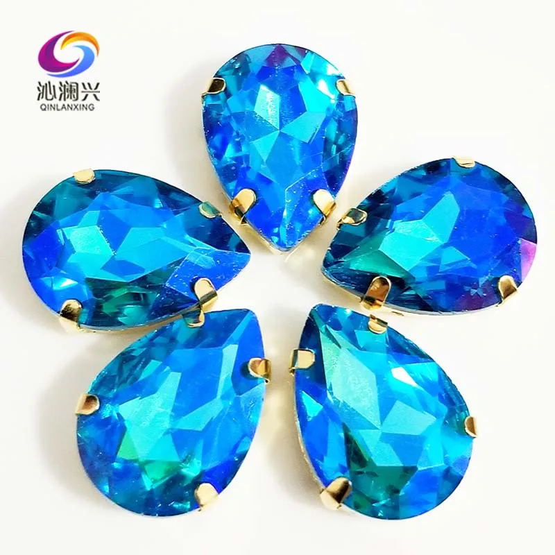 Super beauty Golden bottom Lake blue AB color DR shape High quality Glass Crystal sew on rhinestones,Diy/Clothing accessories
Super beauty Golden bottom Lake blue AB color DR shape High quality Glass Crystal sew on rhinestones,Diy/Clothing accessories
