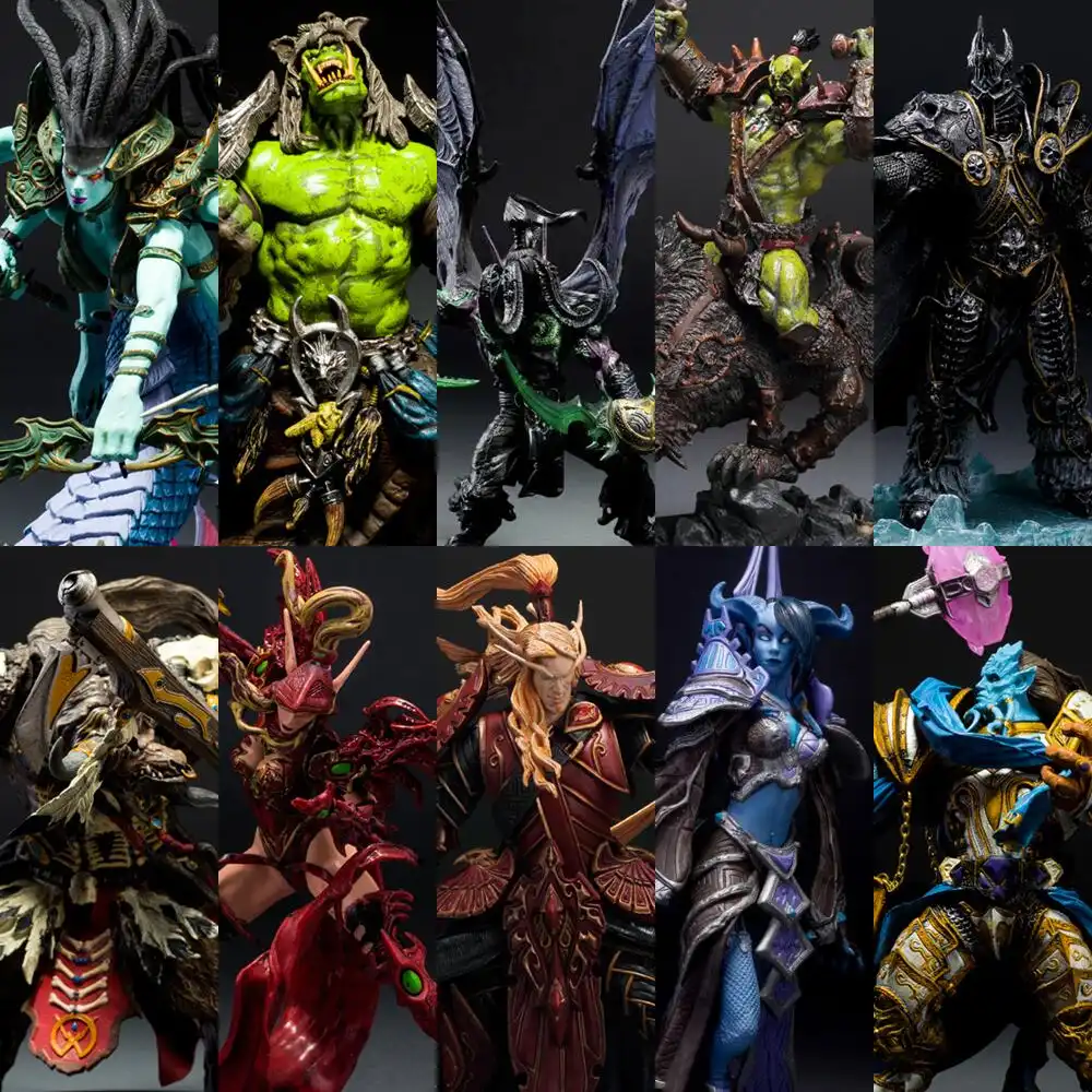 Illidan Vashj アンデッドウォーロックブラッドエルフローグ Arthas は Sylvanas 人間の巫女ナイトエルフハンター Neltharion Pvc アクションフィギュア玩具 Gooum