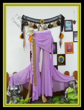 Belly dance pants tribal fusion Belly dance pants Transparent thin side vent Lotus leaf edges flare Pants with skirt GC57-66
Belly dance pants tribal fusion Belly dance pants Transparent thin side vent Lotus leaf edges flare Pants with skirt GC57-66